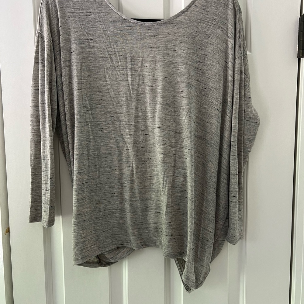 Gray Women's Top - Low Twist Back